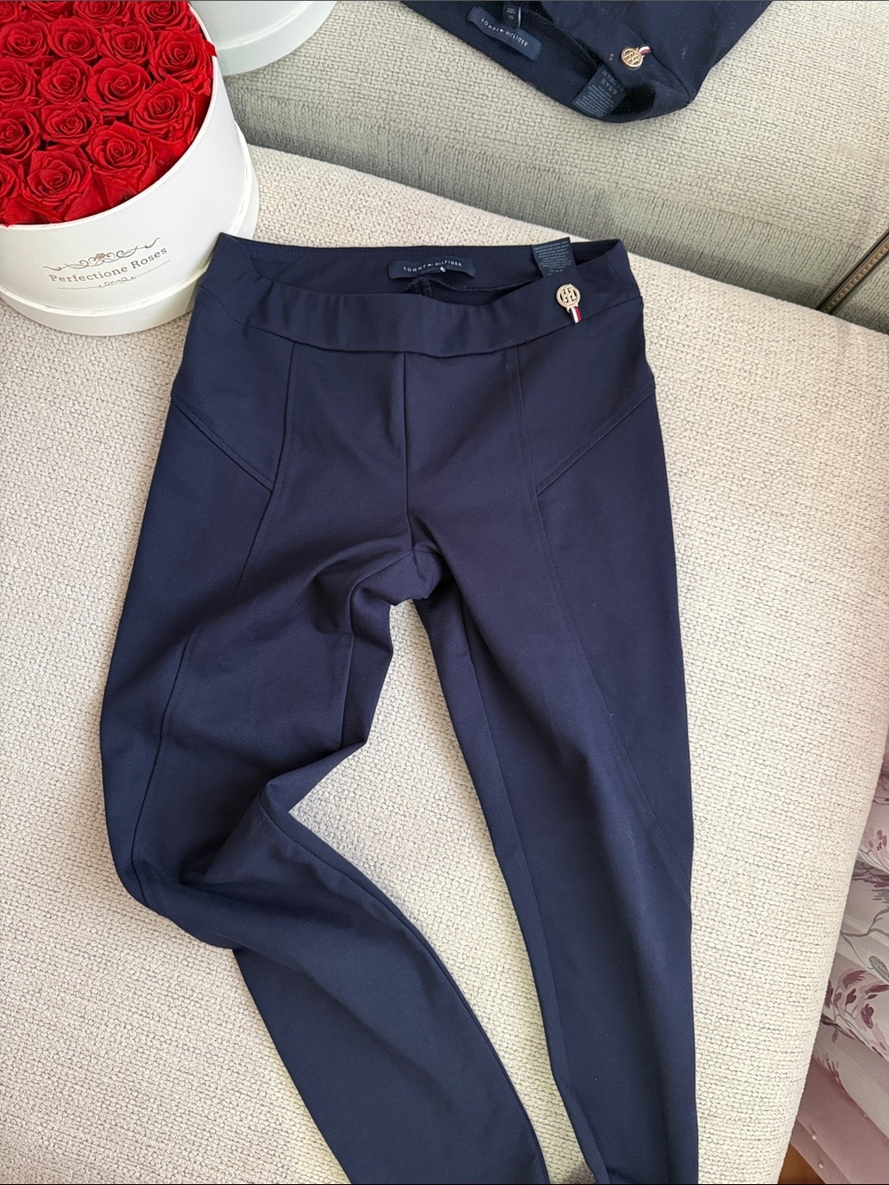 Tommy Hilfiger Navy High-Rise Performance Leggings